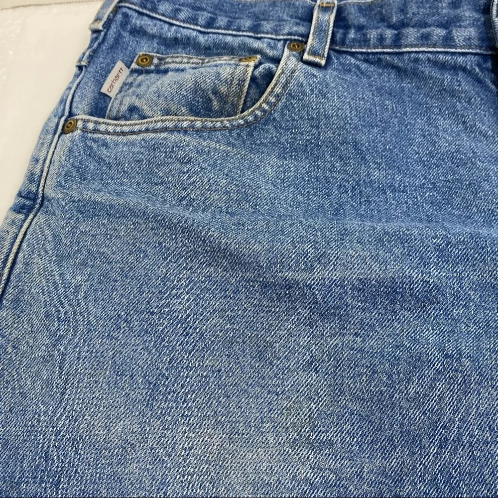 Carhartt Relaxed Fit Denim Blue Jeans size 40X32 Great Work Casual 5 Pockets